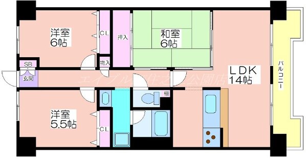 CASSIA南住吉の物件間取画像